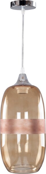 Lampada a sospensione Padiro, 17 x 17 x 36,5 cm - gialla - in vetro - vetro bicolore