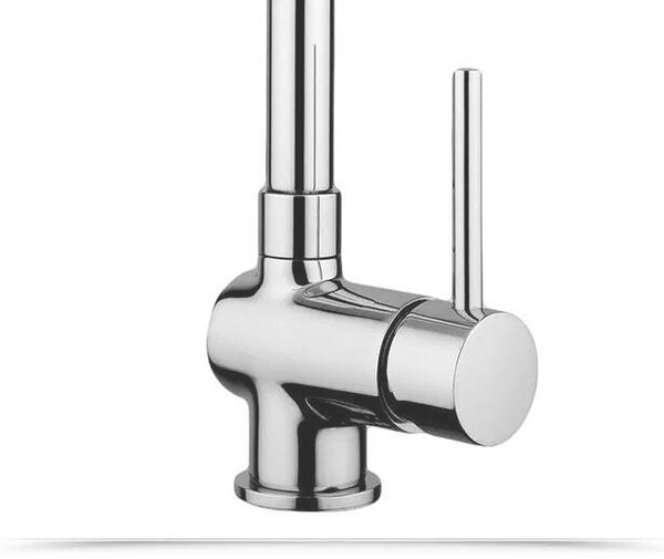 Brixo Miscelatore Lavabo Monocomando Rubinetto Bagno a Canna Alta colore Cromo - BRI251855 Atlantik 40