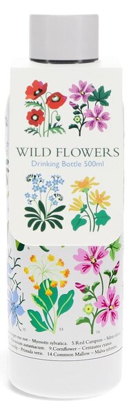 Bottiglia in acciaio inox bianco 500 ml Wild Flowers - Rex London