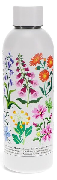 Bottiglia in acciaio inox bianco 500 ml Wild Flowers - Rex London