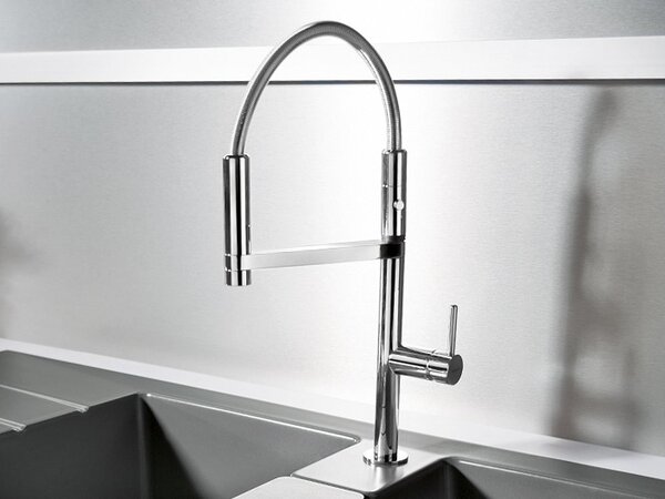 NOBILI Miscelatore Monocomando con canna girevole e Doccetta 50 cm Acciaio Inox - MV92300/50IX