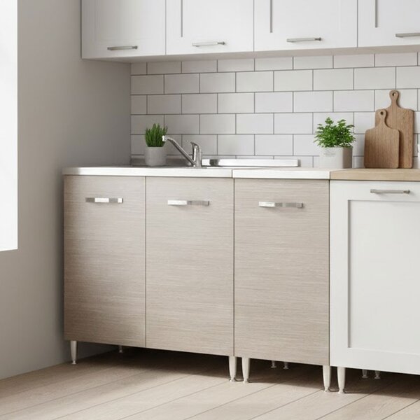 AZUR LINE Mobile Lavello Cucina Sottolavello 120x50x85h cm colore Larice - LGST120KIT