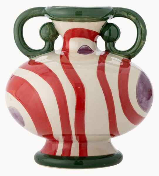 Vaso decorativo in gres dipinto a mano Betiva, alt. 26 cm
