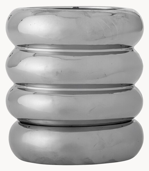 Vaso con piattino in gres Shine