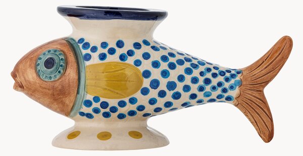 Vaso decorativo in gres dipinto a mano Nobu, alt. 15 cm