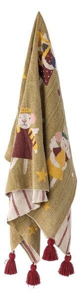 Coperta in cotone riciclato a tema natalizio 130x160 cm Peo – Bloomingville