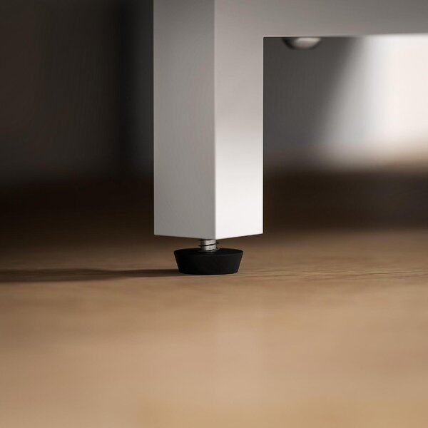 DecHome Mobile TV Angolare Moderno 2 Vani a Giorno in Legno Dimensioni 110x36x45 cm colore Bianco