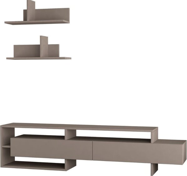 DecHome Mobile TV Contemporaneo 2 Ante Dimensioni 180x32x42 cm colore Tortora - Gara