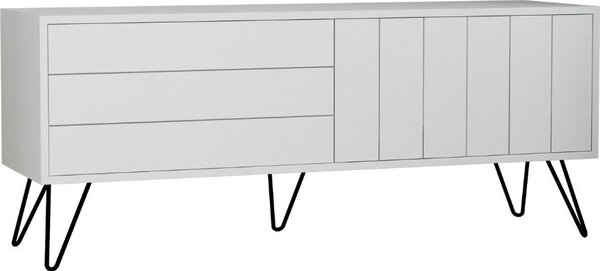 DecHome Mobile TV Contemporaneo 2 Ante Dimensioni 57x139x36 cm colore Bianco - Picadilly