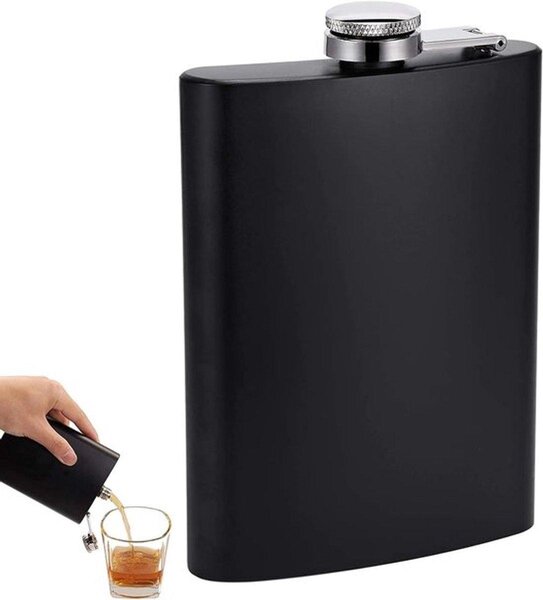 Borraccia in acciaio inossidabile portatile da 240 ml – ideale per whisky, campeggio e grigliate con gli amici