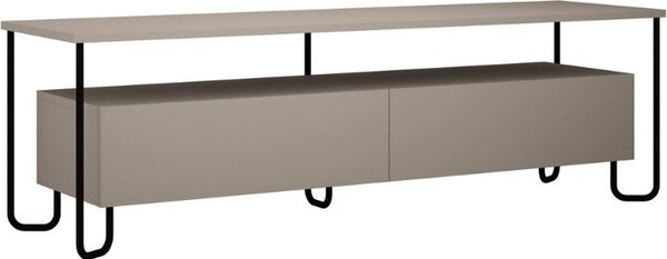 DecHome Mobile TV Moderno 2 Ante 1 Vano a Giorno Dimensioni 150x42x45 cm colore Tortora - Cornea