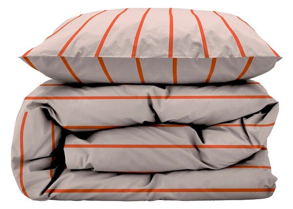 Set copripiumino e federa rosa in cotone organico per letto singolo 140x200 cm Echo – Södahl
