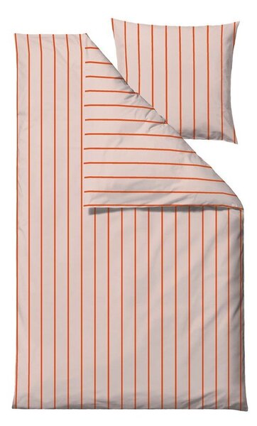 Set copripiumino e federa rosa in cotone organico per letto singolo 140x200 cm Echo – Södahl