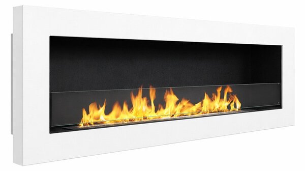 Divina Fire Camino a Bioetanolo da Incasso Parete Biocamino 120x40 colore Bianco Livorno 120 - DF1200LIVORNOW