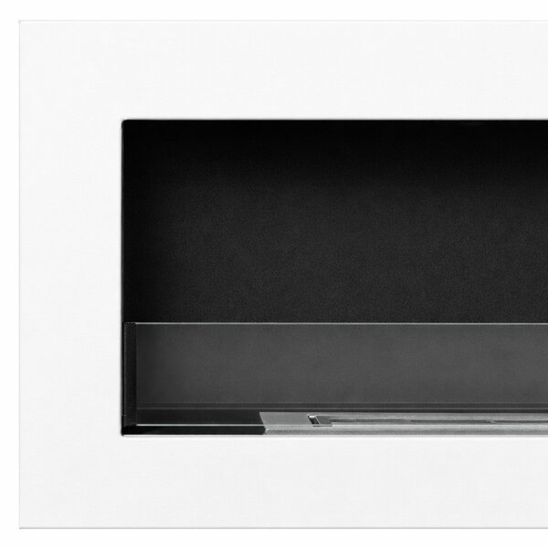 Divina Fire Camino a Bioetanolo da Incasso Parete Biocamino 120x40 colore Bianco Livorno 120 - DF1200LIVORNOW