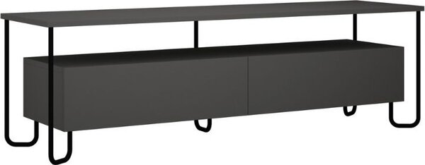 DecHome Mobile TV Moderno 2 Ante 1 Vano a Giorno Dimensioni 150x42x45 cm colore Antracite - Cornea
