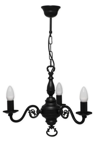 Brilagi - Lampadario a sospensione con catena IMPERO 3xE14/60W/230V nero