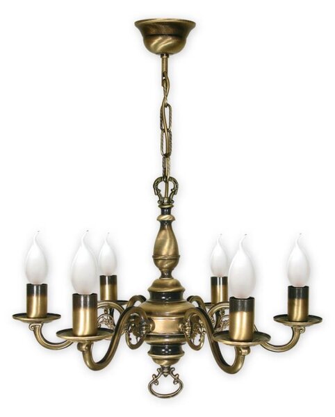 Brilagi - Lampadario a catena IMPERO 6xE14/60W/230V ottone