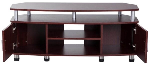 DecHome Mobile TV Moderno 2 Ante 2 Vani a Giorno Dimensioni 120x39,5x52 cm colore Marrone