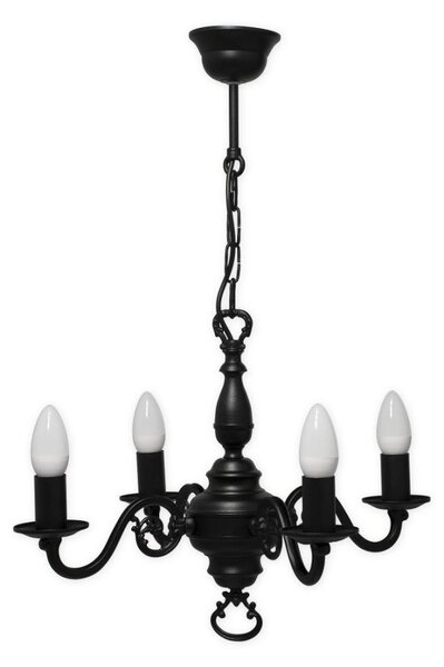 Brilagi - Lampadario a catena IMPERO 4xE14/60W/230V nero