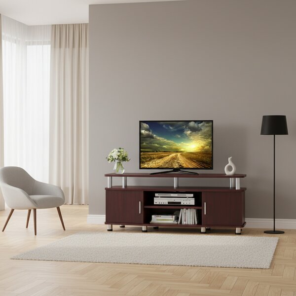 DecHome Mobile TV Moderno 2 Ante 2 Vani a Giorno Dimensioni 120x39,5x52 cm colore Marrone