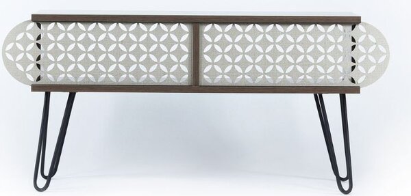 DecHome Mobile TV Moderno 2 Ante Dimensioni 106x30x48 cm colore Noce - Illia