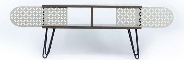 DecHome Mobile TV Moderno 2 Ante Dimensioni 106x30x48 cm colore Noce - Illia