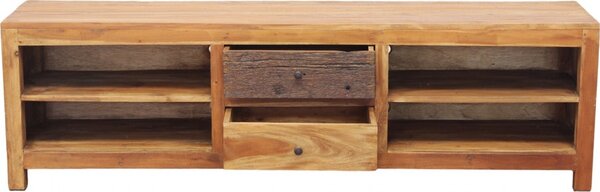 DecHome Mobile TV Moderno 2 Cassetti 4 Vani a Giorno in Legno Dimensioni 170x36x50 cm colore Legno