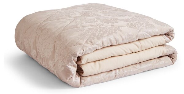 Copriletto trapuntato damascato beige 240x260 cm Damask Jacquard - Catherine Lansfield