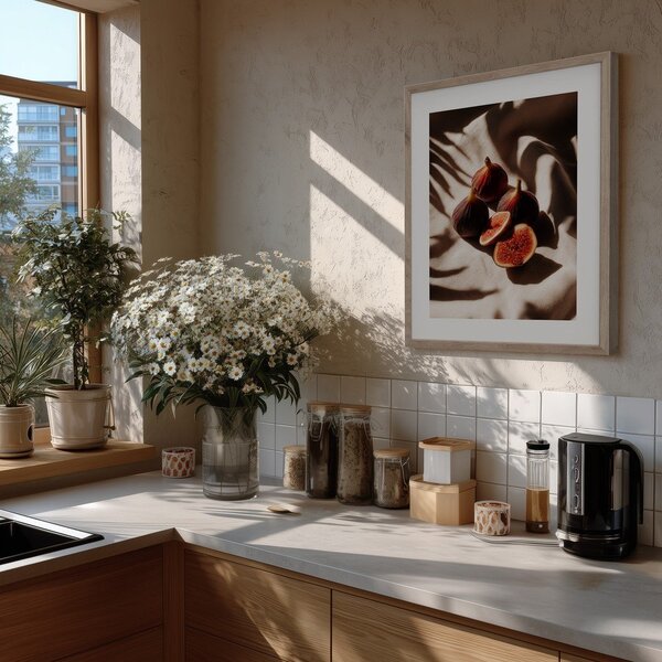 Dipinto stampato con cornice inclusa 40x50 cm Ripe Figs – Styler