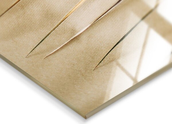 Dipinto stampato dipinto su vetro 80x120 cm Gold Palm – Styler