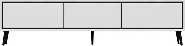 DecHome Mobile TV Moderno 3 Ante Dimensioni 180x35x45 cm colore Bianco - Mandy