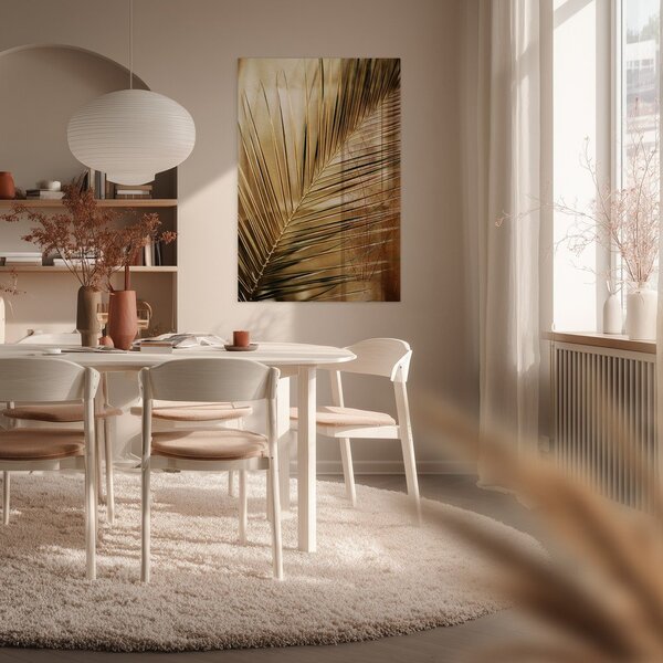 Dipinto stampato dipinto su vetro 80x120 cm Gold Palm – Styler