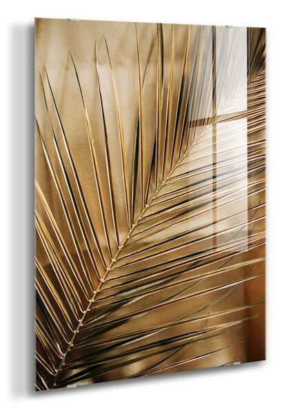 Dipinto stampato dipinto su vetro 80x120 cm Gold Palm – Styler