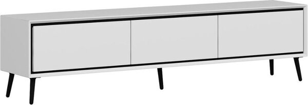 DecHome Mobile TV Moderno 3 Ante Dimensioni 180x35x45 cm colore Bianco - Mandy