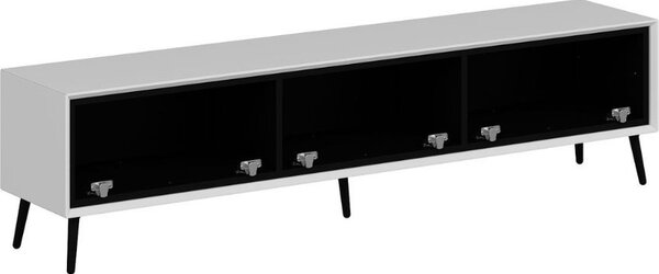 DecHome Mobile TV Moderno 3 Ante Dimensioni 180x35x45 cm colore Bianco - Mandy