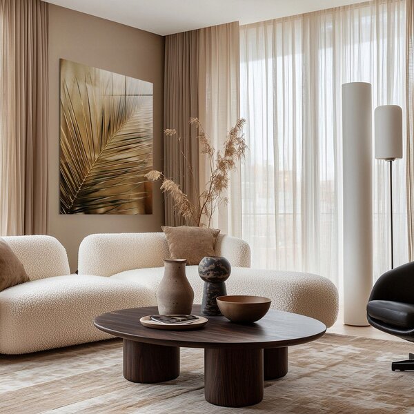 Dipinto stampato dipinto su vetro 80x120 cm Gold Palm – Styler