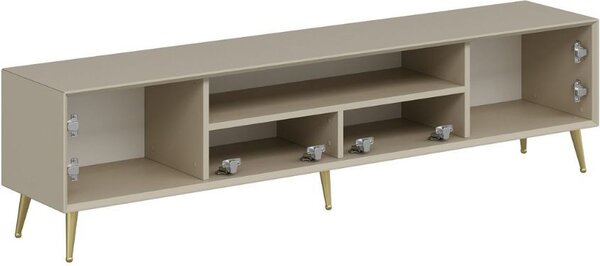 DecHome Mobile TV Moderno 4 Ante 1 Vano a Giorno Dimensioni 180x35x45 cm colore Cashmere - Kale