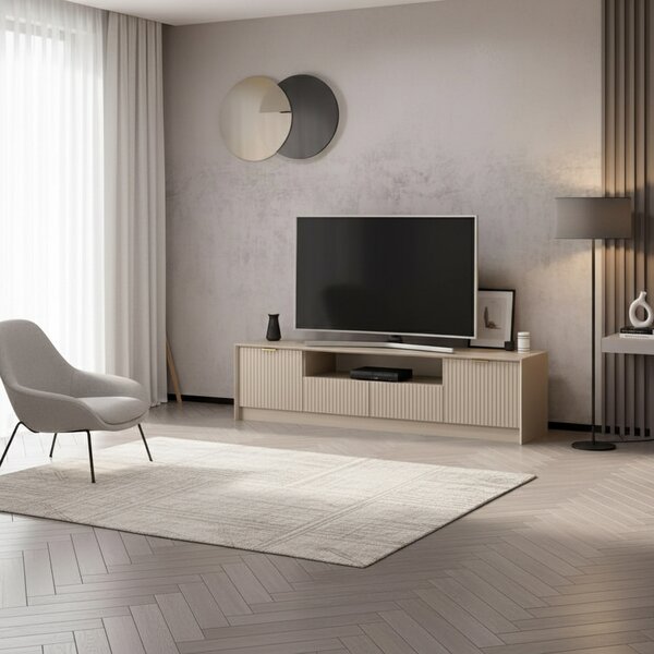 DecHome Mobile TV Moderno 4 Ante 1 Vano a Giorno Dimensioni 180x35x45 cm colore Cashmere - Kale
