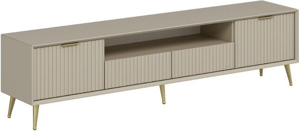 DecHome Mobile TV Moderno 4 Ante 1 Vano a Giorno Dimensioni 180x35x45 cm colore Cashmere - Kale
