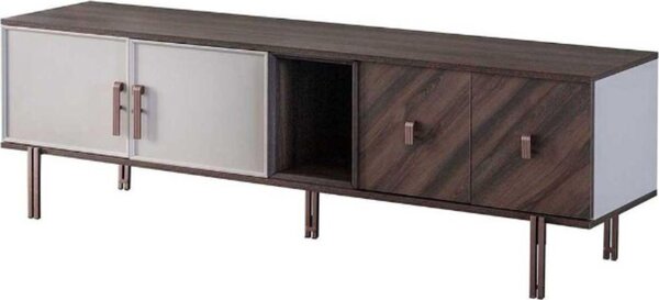 DecHome Mobile TV Moderno 4 Ante 1 Vano a Giorno Dimensioni 195x47,6x60 cm colore Legno Mozambik - Merlin