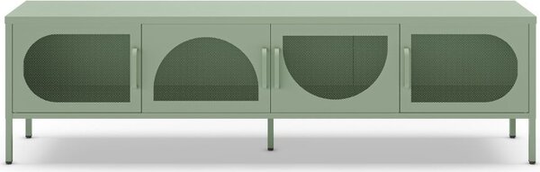 DecHome Mobile TV Moderno 4 Ante in Metallo Dimensioni 180x35x50 cm colore Verde - Tayra