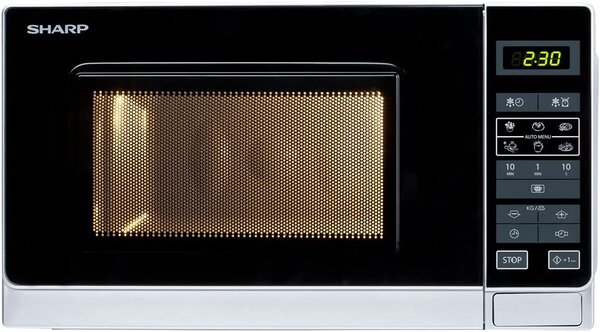 Sharp Forno Microonde Capacit 20 Litri Potenza 800 Watt colore Argento - R-242INW