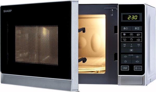Sharp Forno Microonde Capacit 20 Litri Potenza 800 Watt colore Argento - R-242INW