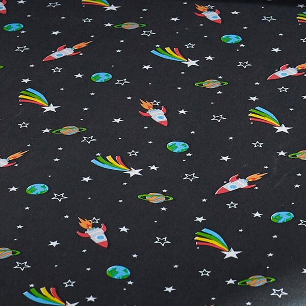 Lenzuolo con angoli per bambini nero per culla 70x140 cm Rainbow Rockets – Catherine Lansfield