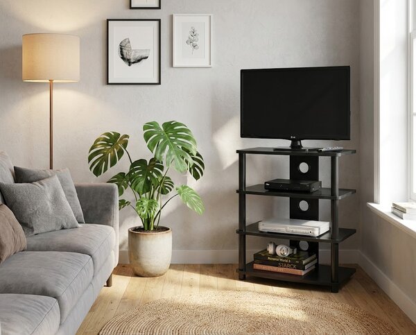 Ciatti Mobile TV Moderno 4 Mensole Dimensioni 60x38,8x70 cm colore Nero Laccato
