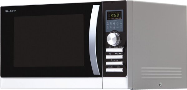 Sharp Forno Microonde Combinato con Grill Capacit 25 Litri Potenza 900 Watt colore Argento - R-843INW
