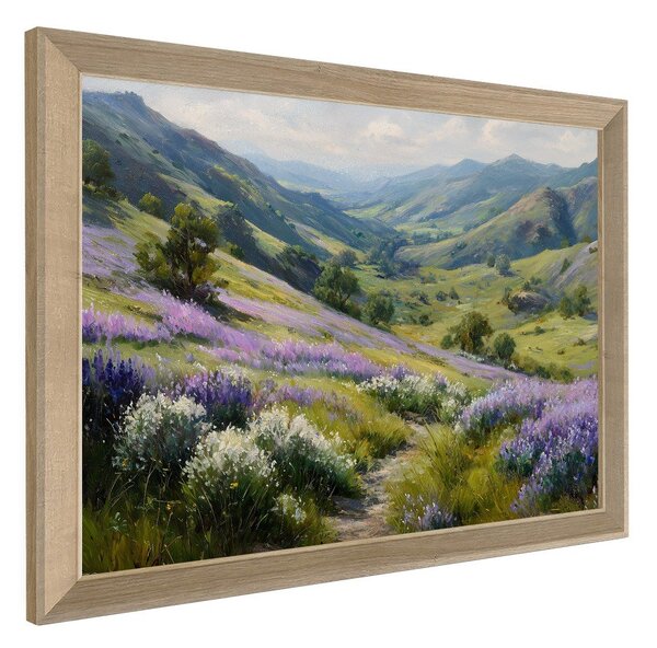 Dipinto stampato con cornice inclusa 75x56 cm Violet Hills – Styler