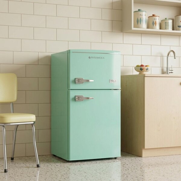 PYRAMIDEA Frigorifero Doppia Porta Capacit 100 Litri Classe Energetica E Raffreddamento Statico colore Verde - MAMBO105G