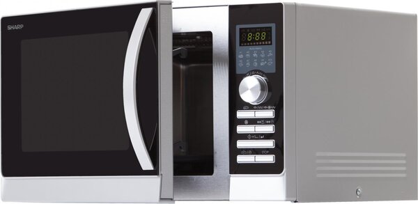 Sharp Forno Microonde Combinato con Grill Capacit 25 Litri Potenza 900 Watt colore Argento - R-843INW